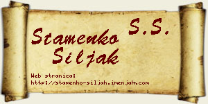 Stamenko Šiljak vizit kartica